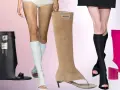 Botines por dentro o por fuera del pantalón: sandalias de caña alta negras, blancas, beige y fucsia.