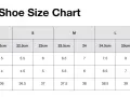 Tabla de tallas de calzado femenino. UK 5 es talla 38.5 EUR, 6 US, 24.5 cm Japón.