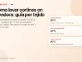 Guía para saber cómo lavar los estores en la lavadora: temperaturas y tejidos.