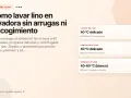 Lavar lino en lavadora: 40°C máximo para camisas y pantalones, 40-60°C para sábanas blancas. Centrifugado a 600 rpm.