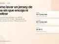 Guía para lavar jerséis de lana: se puede centrifugar la lana en la lavadora a 400 rpm, con programa de lana y a baja temperatura.