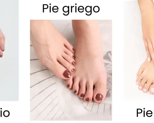 Tres tipos de pies: egipcio, griego y romano. El pie griego tiene el segundo dedo más largo que el pulgar.
