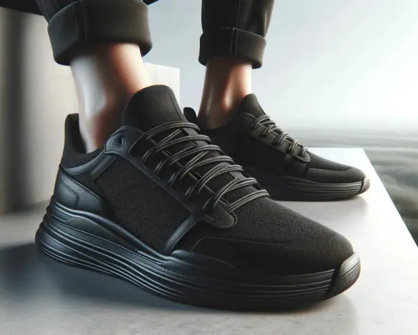Un outfit moderno con zapatillas negras hombre, perfectas para cualquier aventura.