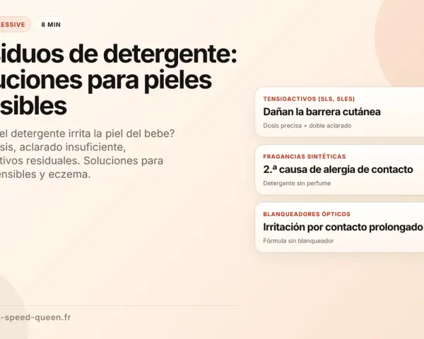 Soluciones para pieles sensibles: ¿irritación por detergente? Descubre las causas y cómo evitar la alergia al detergente de ropa.