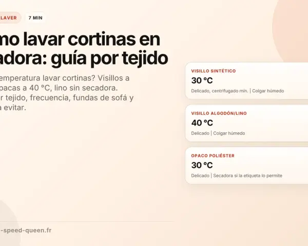Guía para saber cómo lavar los estores en la lavadora: temperaturas y tejidos.