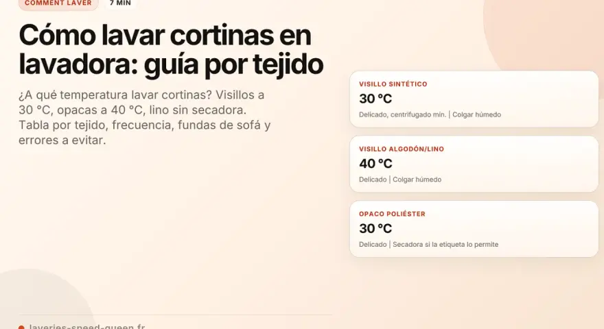 Guía para saber cómo lavar los estores en la lavadora: temperaturas y tejidos.