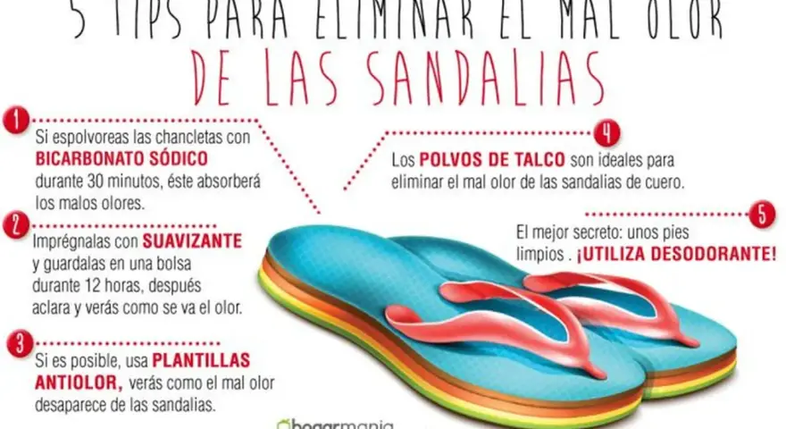 Consejos para eliminar el mal olor de las sandalias: bicarbonato, suavizante, plantillas, talco y desodorante. ¡Aprende como limpiar sandalias por dentro!