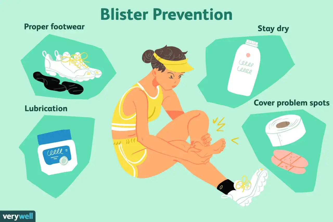 Consejos para prevenir y como curar rozaduras en los pies: calzado adecuado, lubricación, mantenerse seco y cubrir zonas problemáticas.
