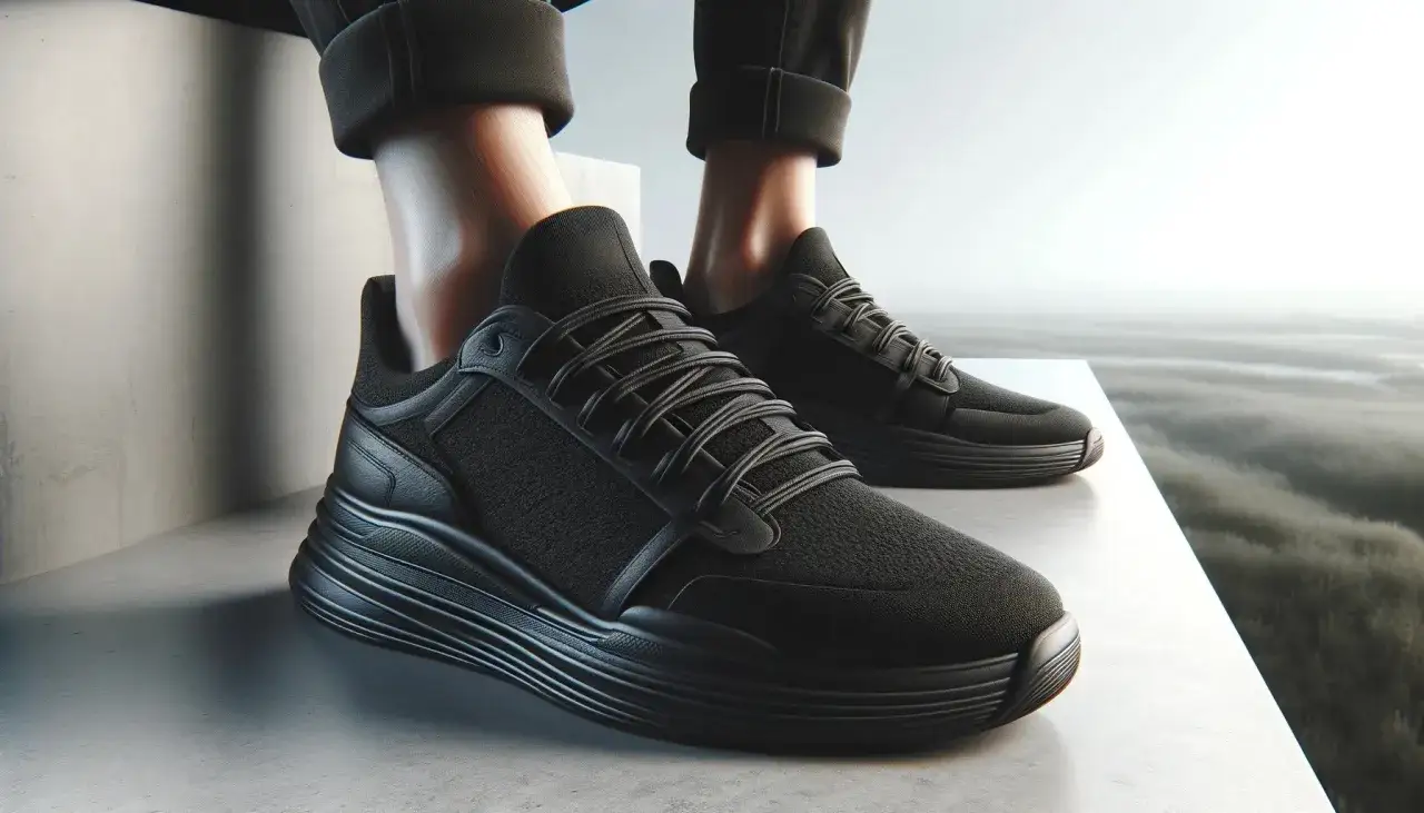 Un outfit moderno con zapatillas negras hombre, perfectas para cualquier aventura.