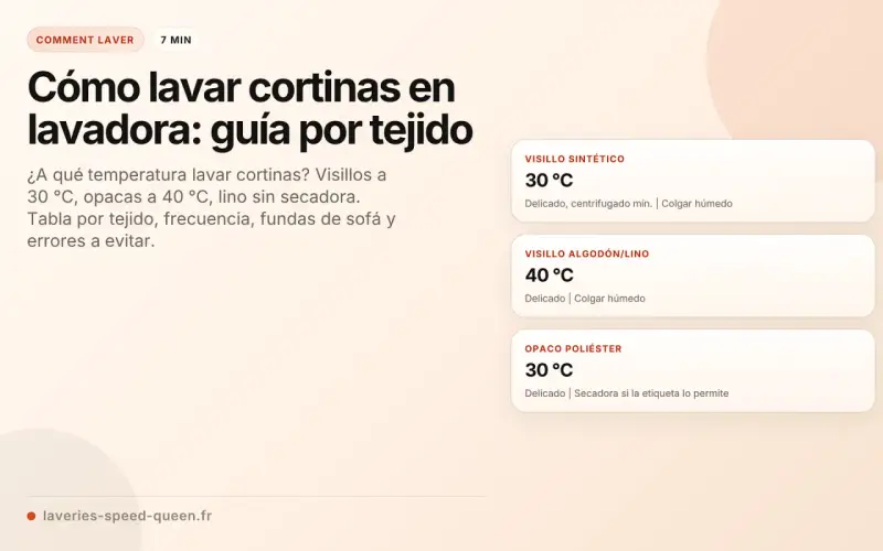 Guía para saber cómo lavar los estores en la lavadora: temperaturas y tejidos.